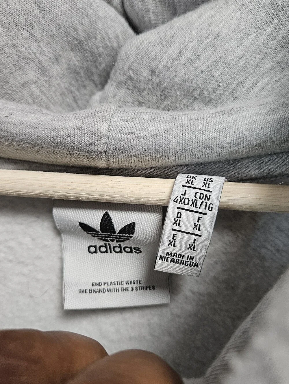 Men's Adidas Always Orginal Grey Hoodie sz XL